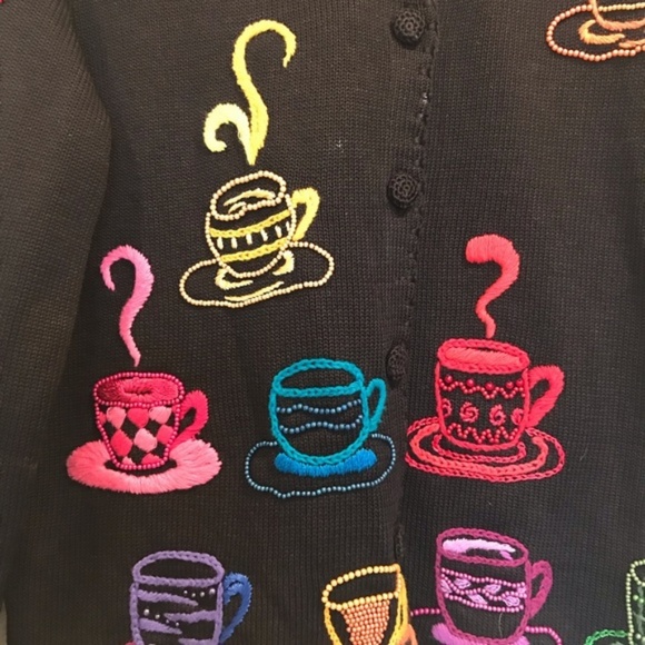 Michael Simon Beaded and Embroidered Cardigan - Picture 2 of 5